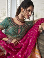 Multicolor Banarasi Silk Bridal Lehenga Choli